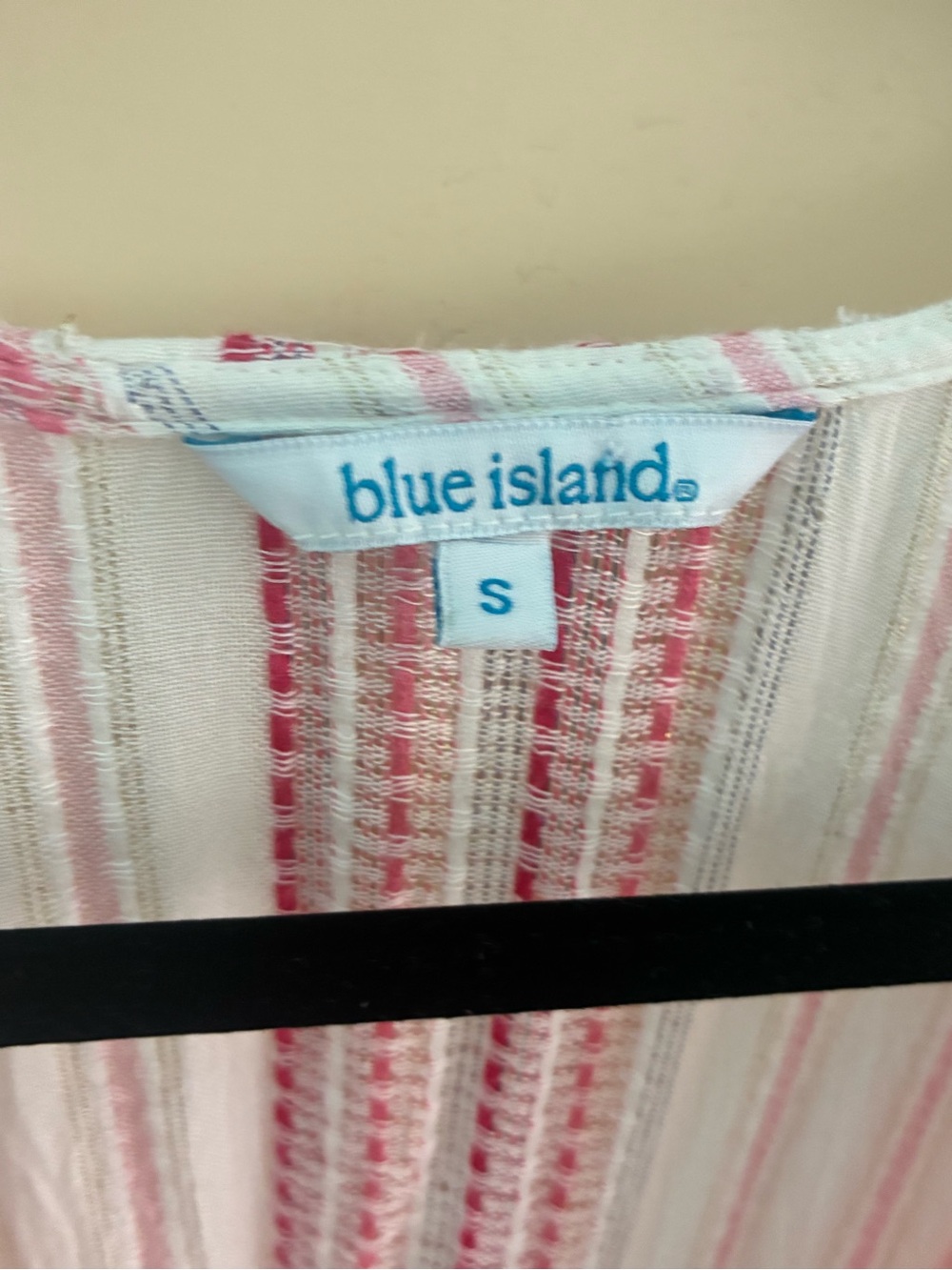 Blue Island Lightweight Pink Stripe V-Neck Maxi Dress with Tassel Tie - Picture 2 of 8